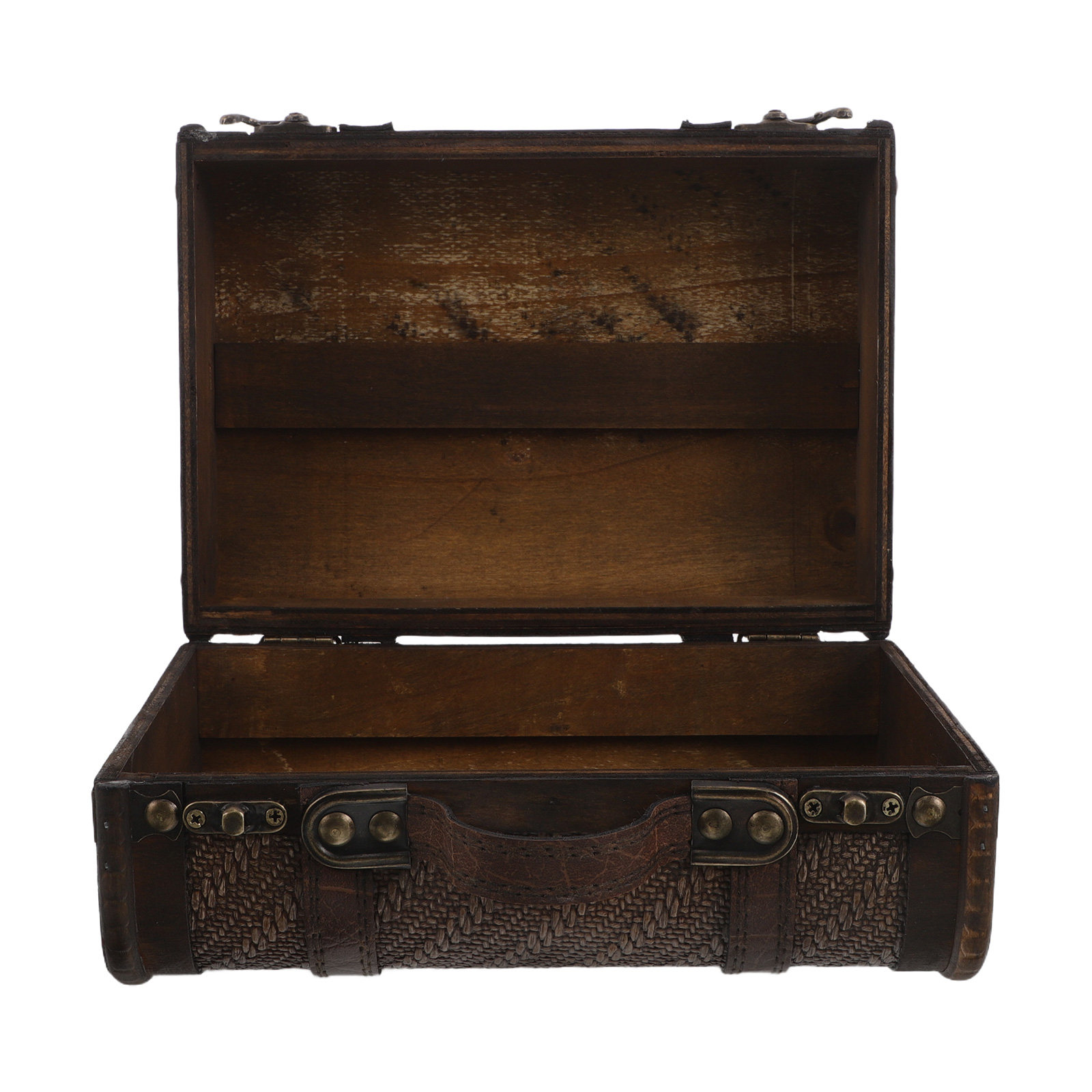 Retro Vintage Trunk Suitcase - Caixa Decorativa de Madeira Vintage para