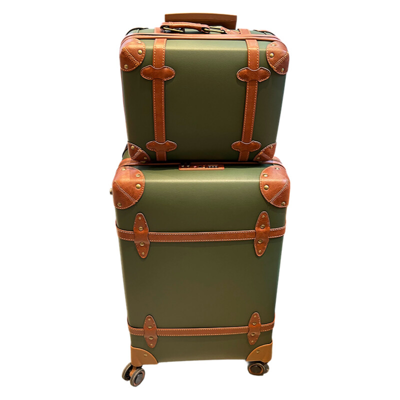 Retro Vintage Trunk Suitcase - Mala de couro pu vintage para