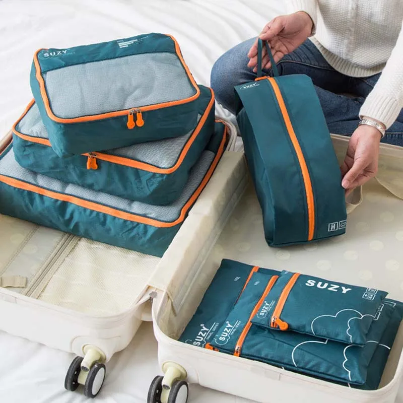 Foldable Rolling Luggage Bag - 7/6 peças conjunto de sacos de
