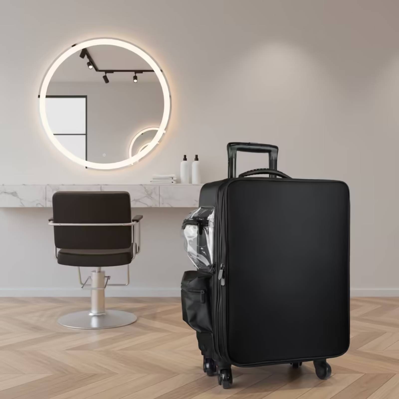 Backpacks - Maleta de Maquiagem Rígida com Rodas