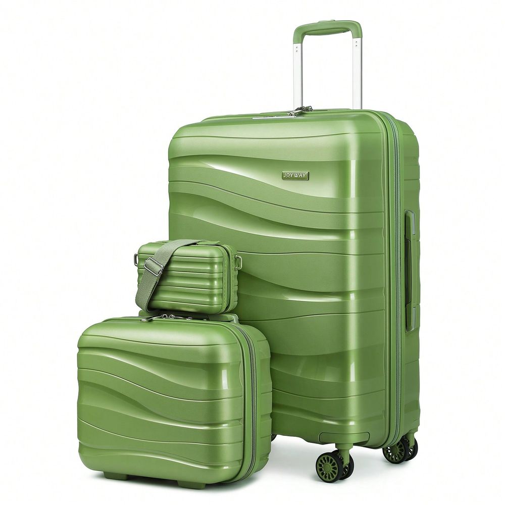 Expandable Hard Shell Luggage Set - Conjunto de 3 Peças de Malas