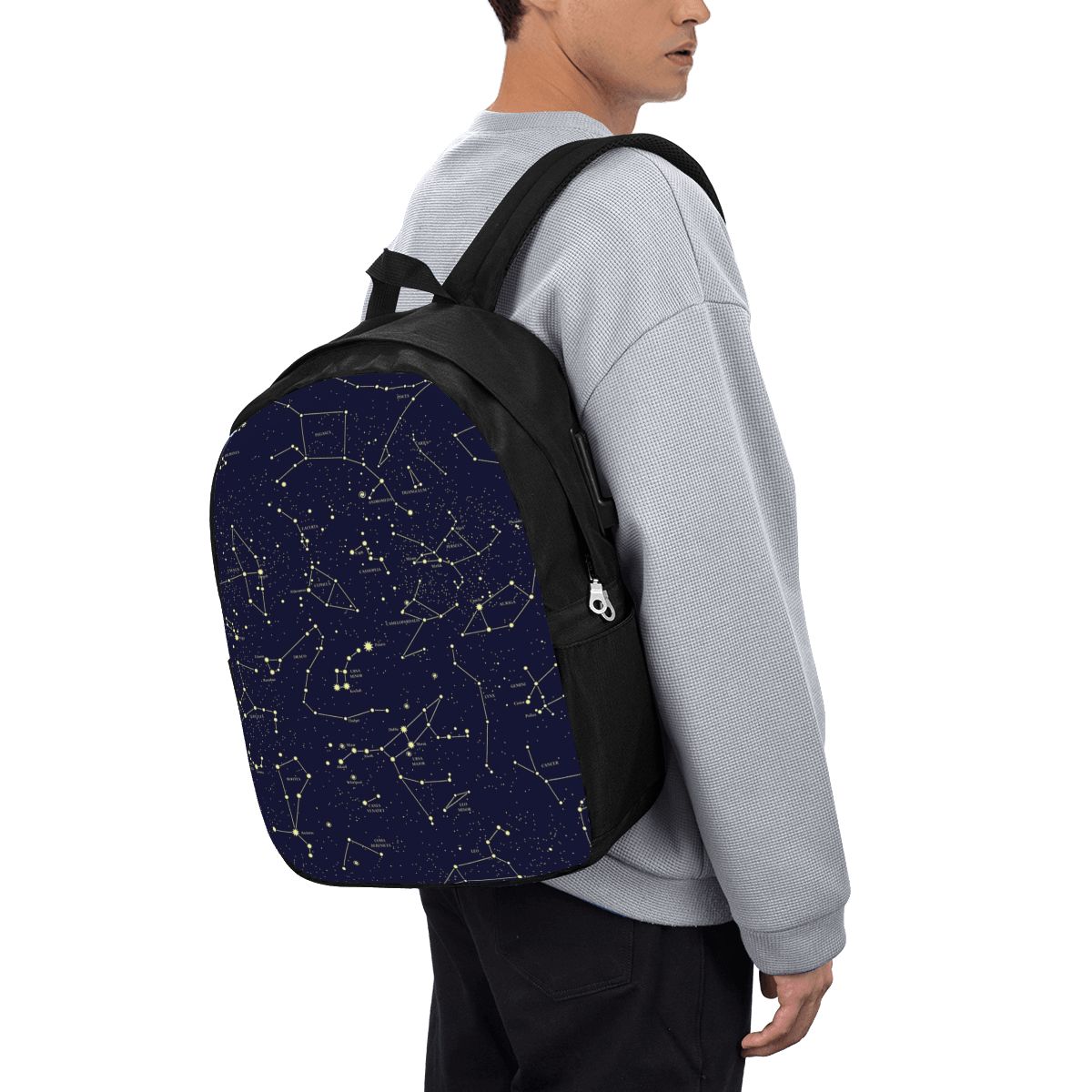 Travel Bags - Mochila com estampa de céu noturno,