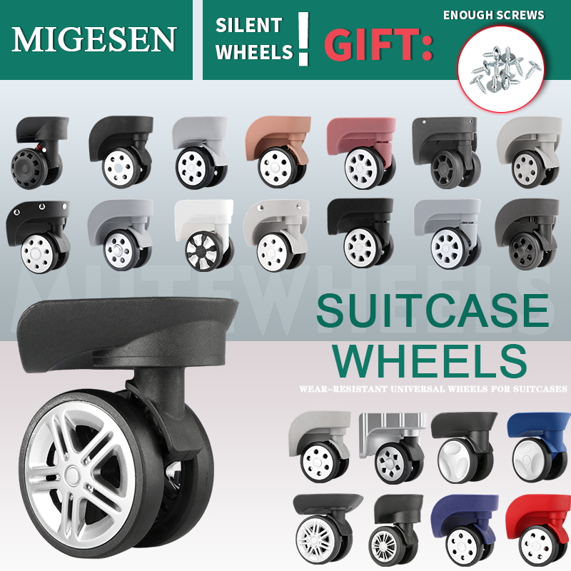 Silent Replacement Luggage Wheels - 1 par de substituição de roda