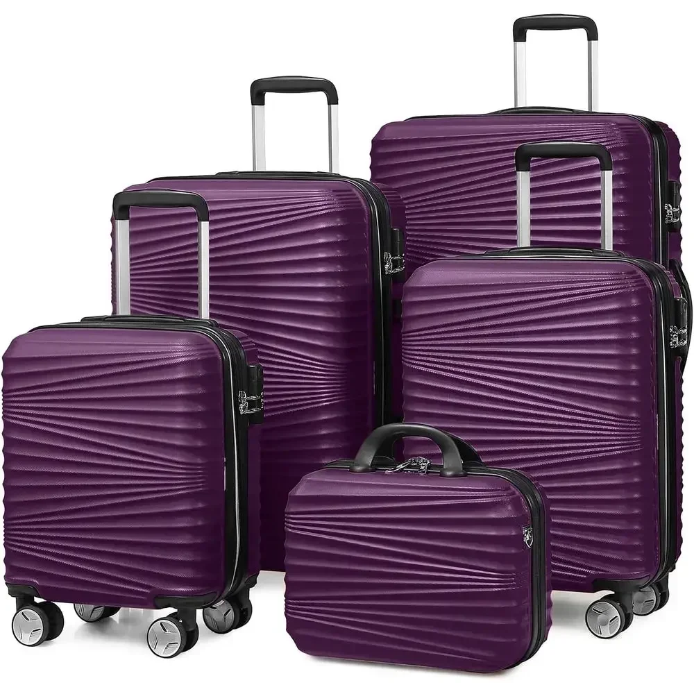 Expandable Hard Shell Luggage Set - Conjunto de Malas Expansíveis de 5