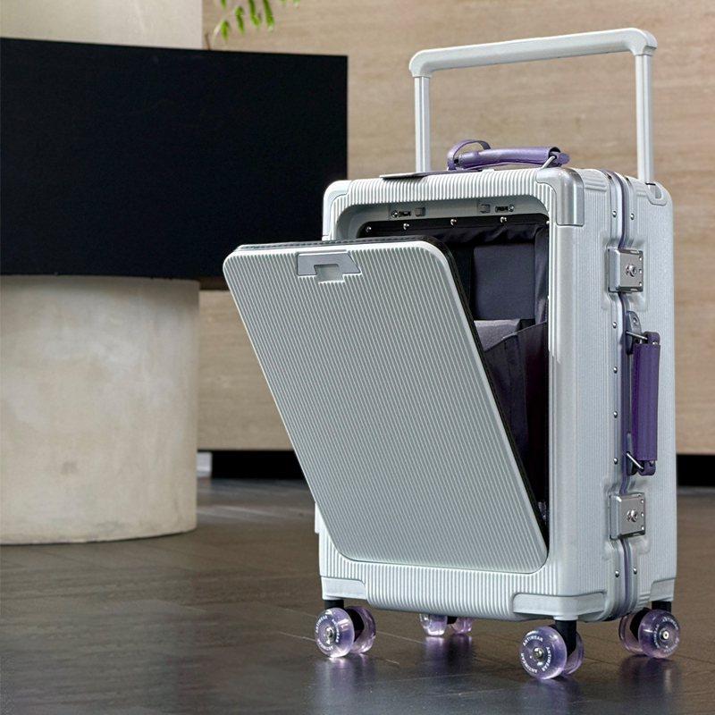 Aluminum Frame Carry On Luggage - Mala de Viagem 20/24/26 Polegadas com