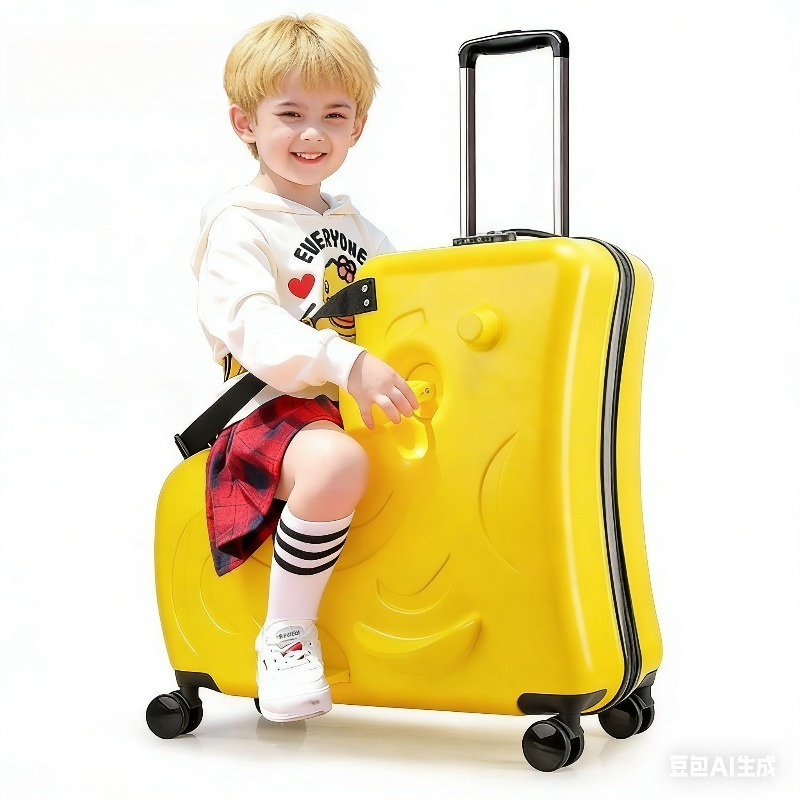 Kids Ride On Suitcase Scooter - Mala de viagem infantil com rodas,
