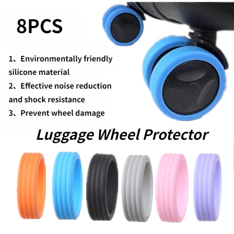 Silent Replacement Luggage Wheels - 8 Peças de Capas Protetoras de