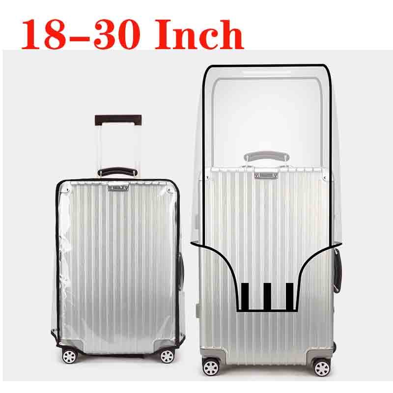 Luggage Protective Cover Transparent - 18-30 Polegada mala protetor de capa