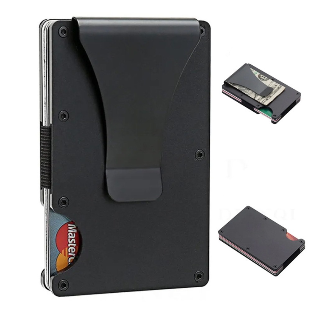 Wallets - Porta-cartões de alumínio com bloqueio RFID,