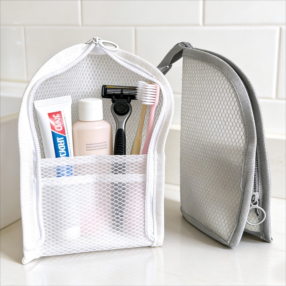 Cosmetic Bags - Bolsa de higiene pessoal em malha