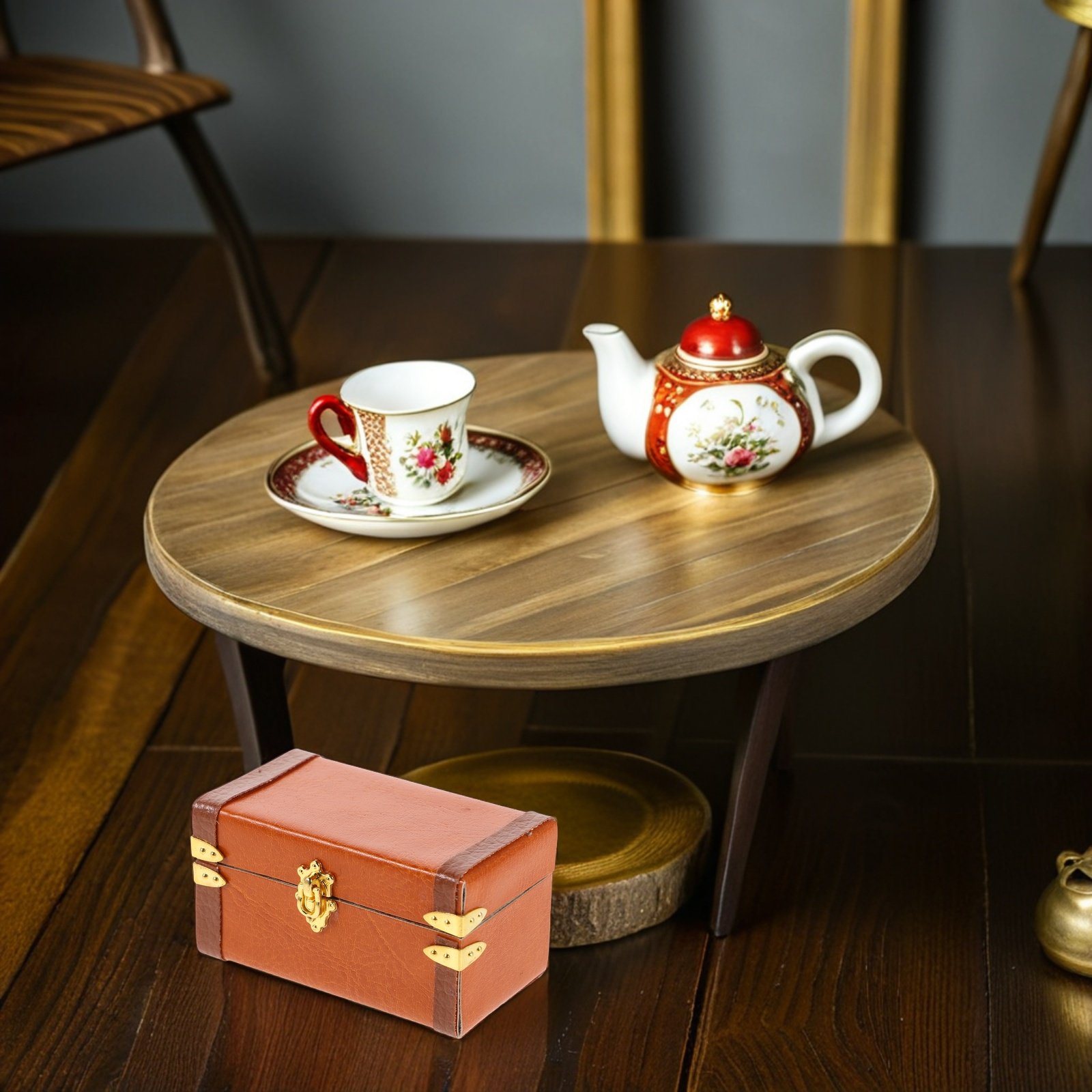 Retro Vintage Trunk Suitcase - Mala Vintage em Miniatura, Baú de