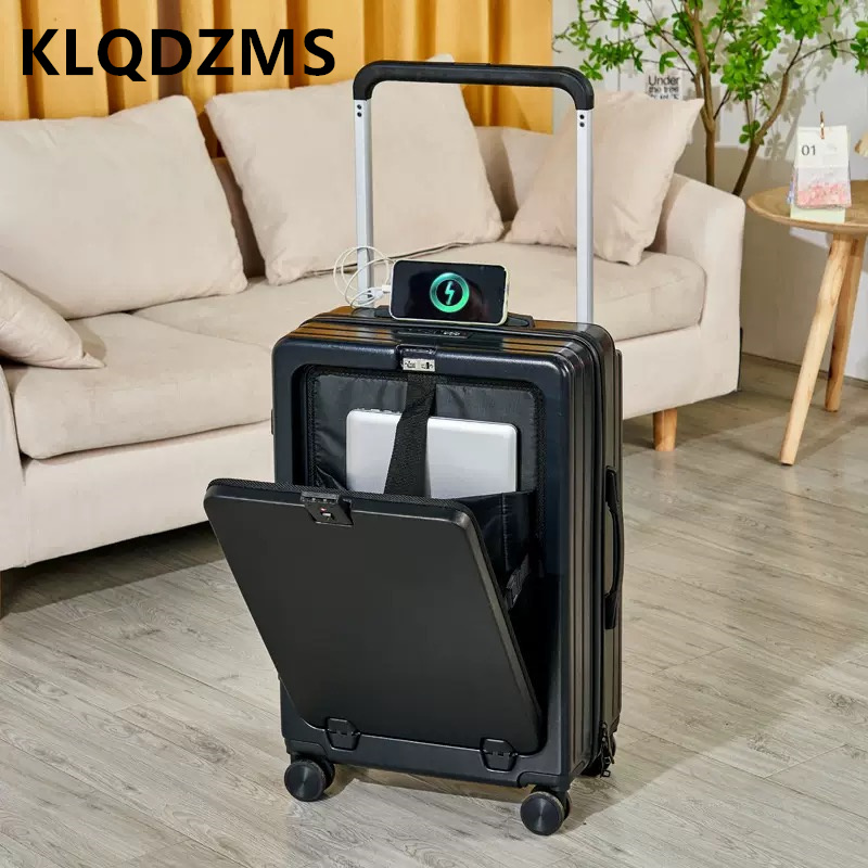 Front Opening Laptop Luggage 24 Inch - KLQDZMS Mala de Viagem de Alta