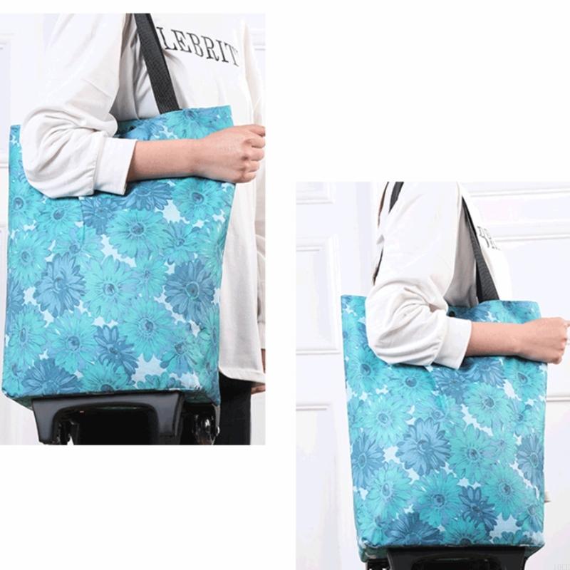 Carrinho dobrável leve, alça r - Foldable Rolling Luggage Bag avaliação e preço