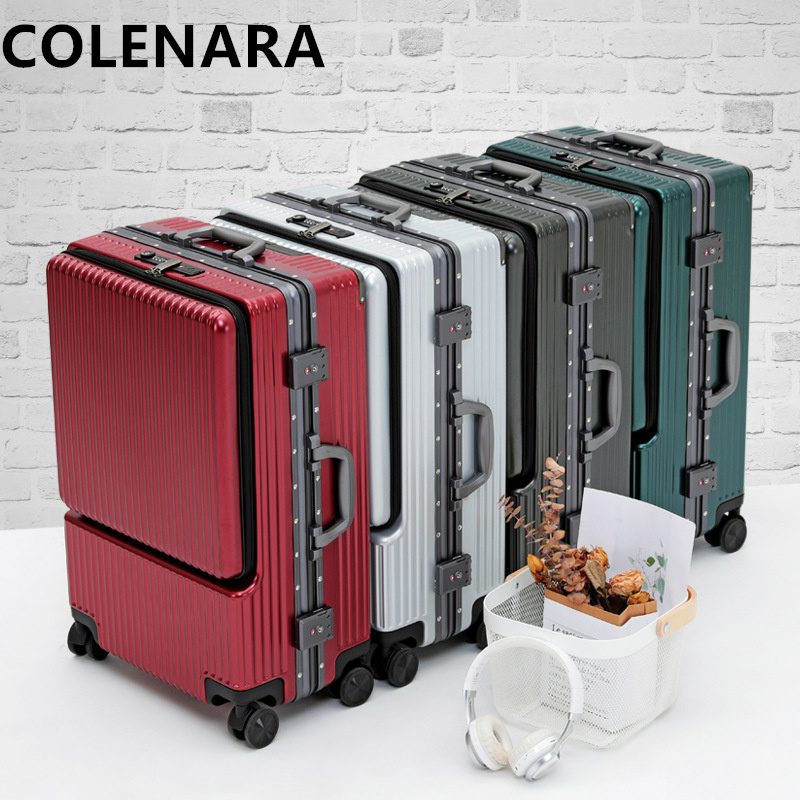COLENARA Mala de Bordo Nova de - Front Opening Laptop Luggage 24 Inch avaliação e preço