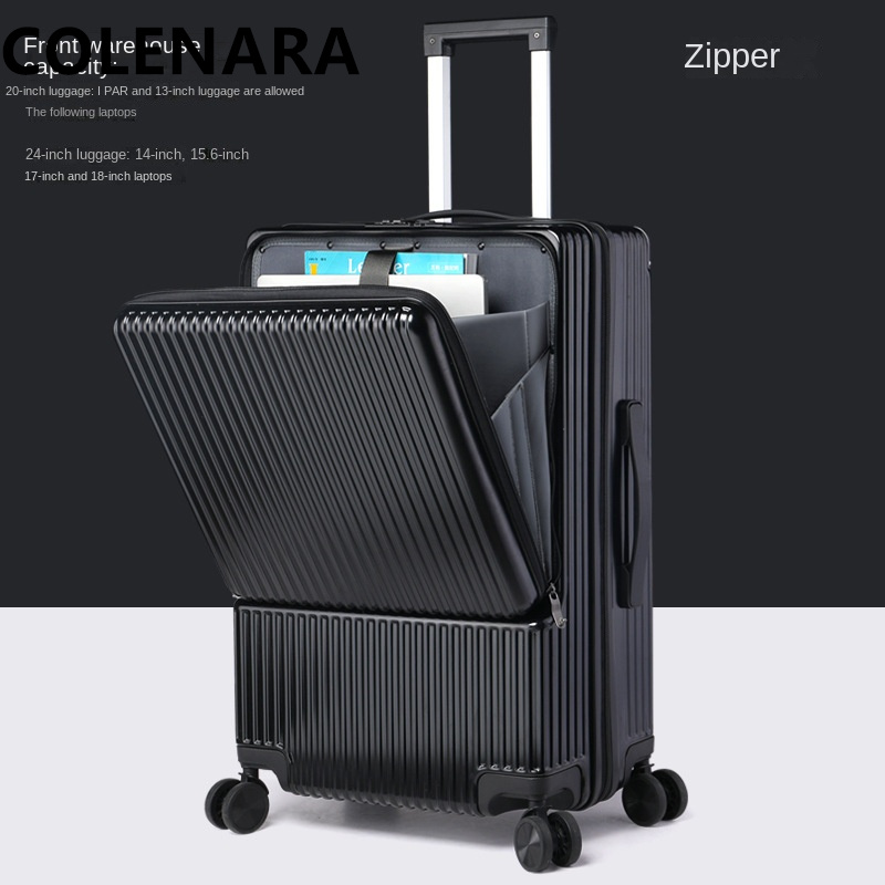 COLENARA Mala de Bordo Nova de - Front Opening Laptop Luggage 24 Inch avaliação e preço