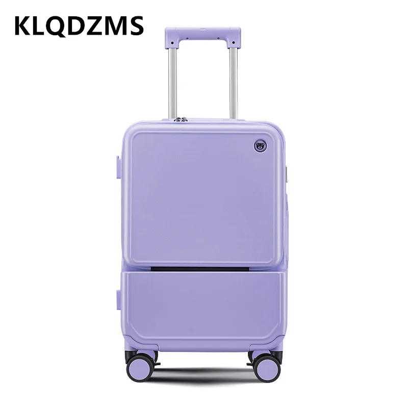 Klqdzms mala com estrutura de  - Front Opening Laptop Luggage 24 Inch avaliação e preço