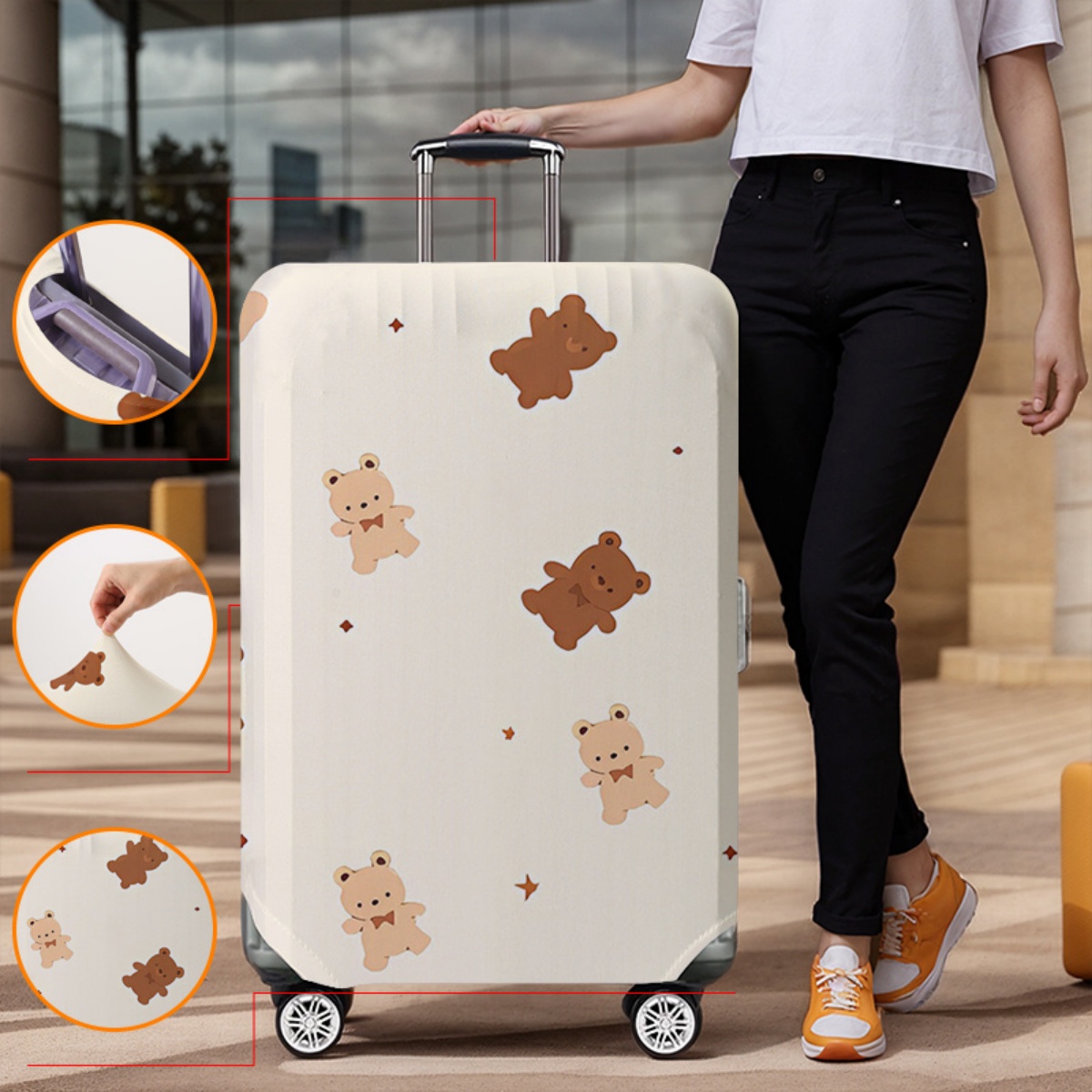 Capa protetora para bagagem, e - Waterproof Suitcase Cover Protector avaliação e preço
