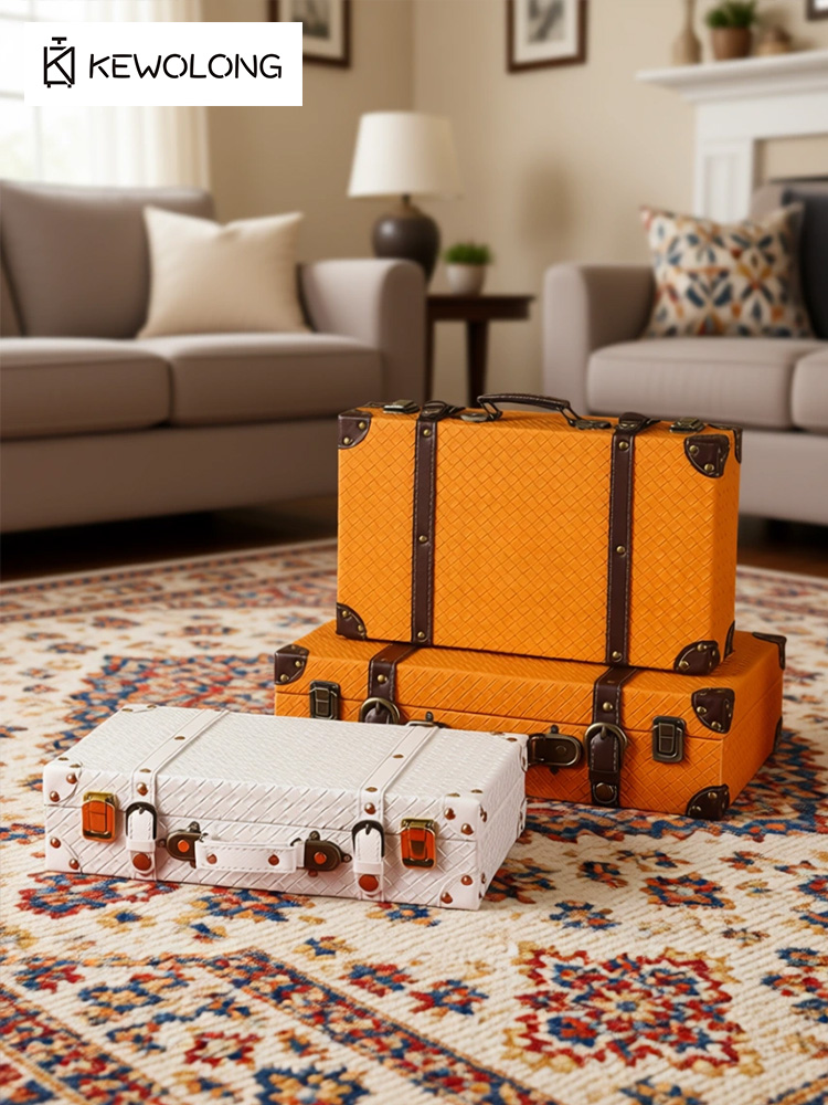 Caixa de Armazenamento Vintage - Retro Vintage Trunk Suitcase avaliação e preço