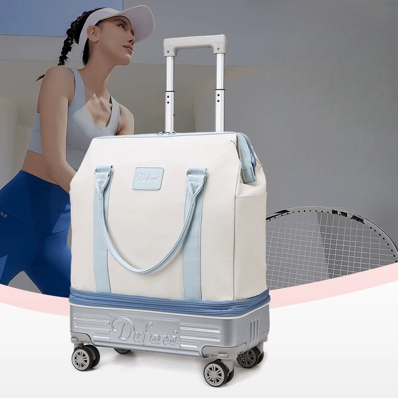 Bolsa de Viagem Dobrável com R - Foldable Rolling Luggage Bag avaliação e preço
