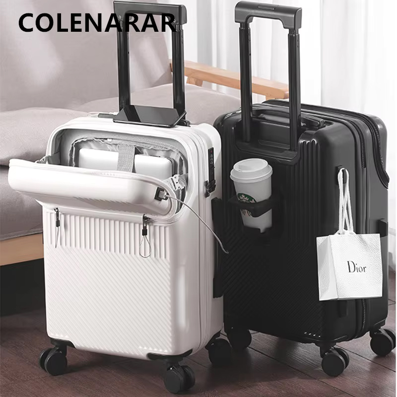 Mala de Viagem COLENARA com Ab - Front Opening Laptop Luggage 24 Inch avaliação e preço