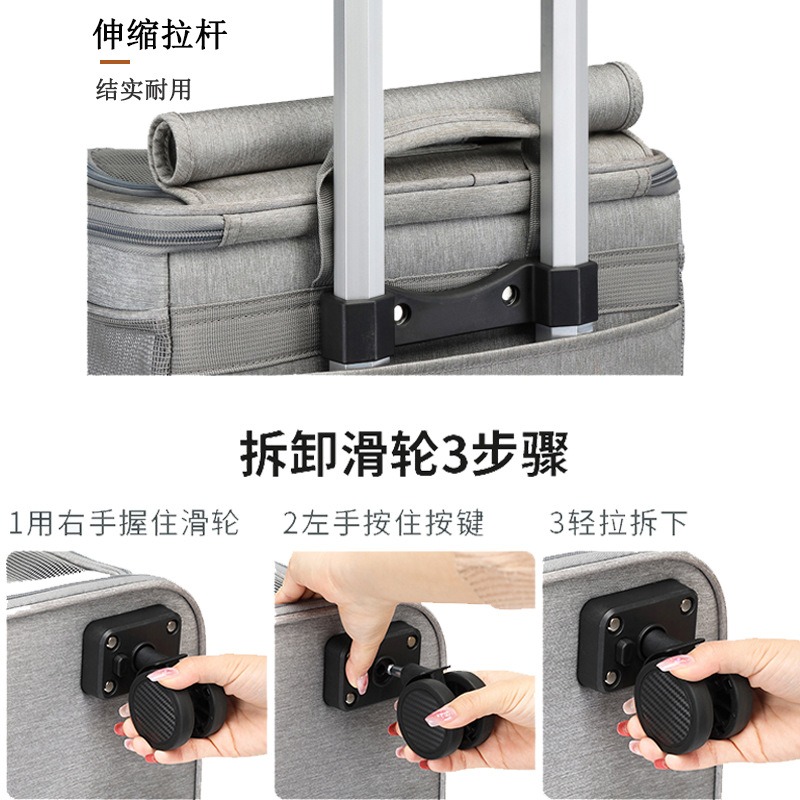 Transportadora de Animais de E - Foldable Rolling Luggage Bag avaliação e preço