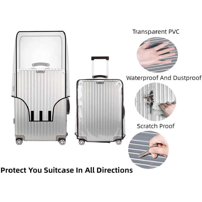 Nova Capa Protetora Transparen - Waterproof Suitcase Cover Protector avaliação e preço