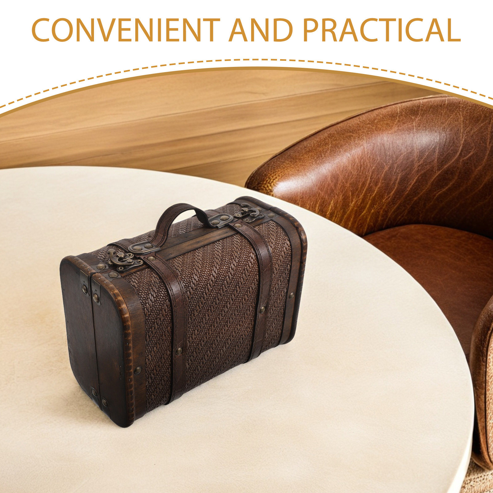 Caixa Decorativa de Madeira Vi - Retro Vintage Trunk Suitcase avaliação e preço