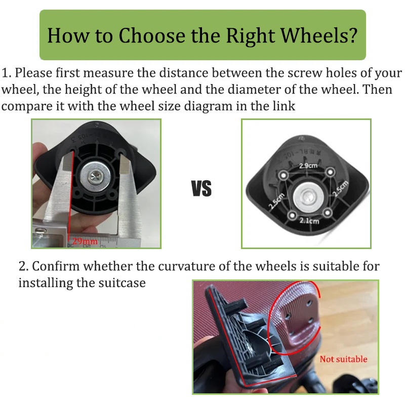 Kit de Rodas Giratórias de Sub - Silent Replacement Luggage Wheels avaliação e preço