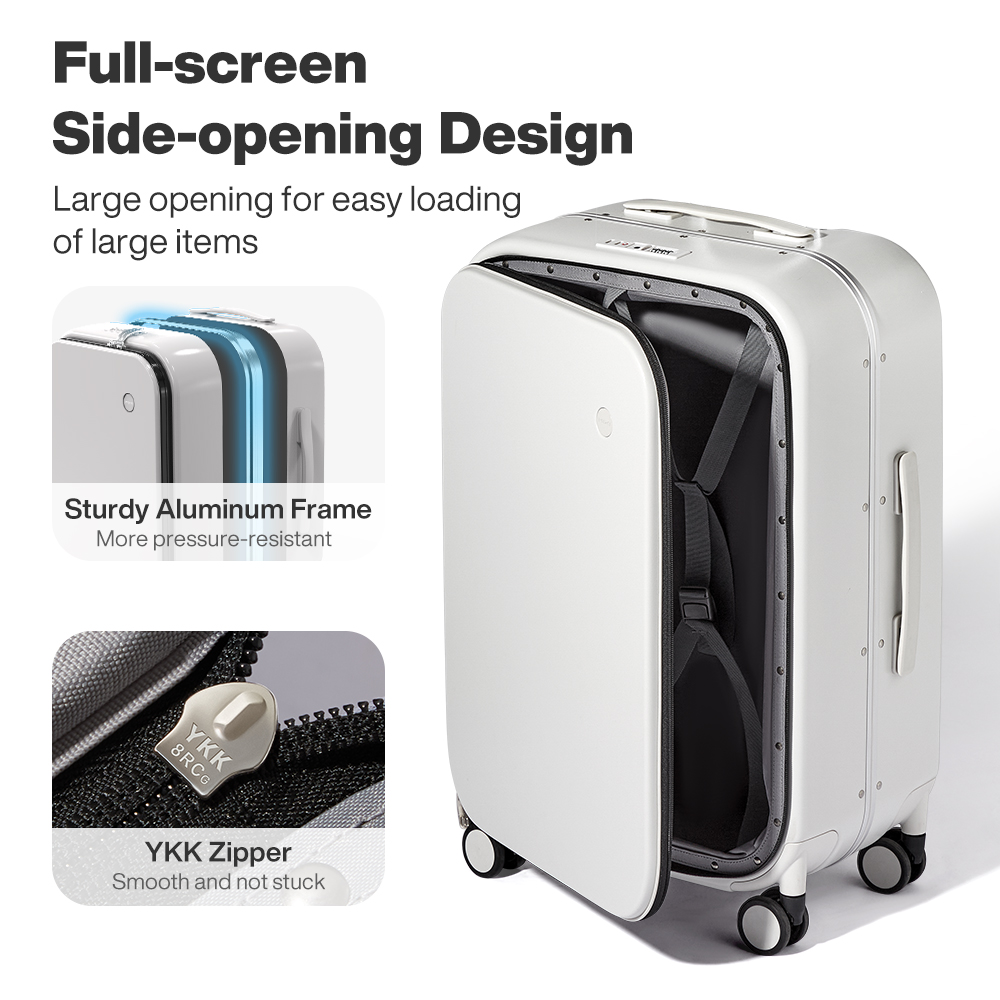 Mixi novo pc quadro de alumíni - Aluminum Frame Carry On Luggage avaliação e preço