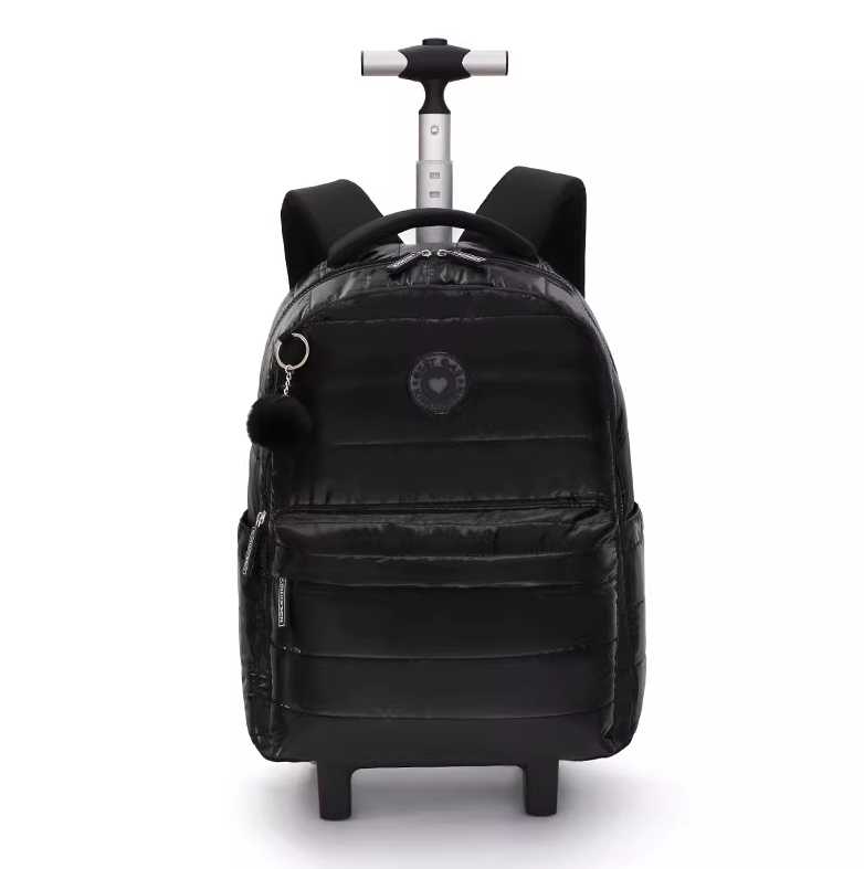 Mochila escolar com rodinhas d - Foldable Rolling Luggage Bag avaliação e preço
