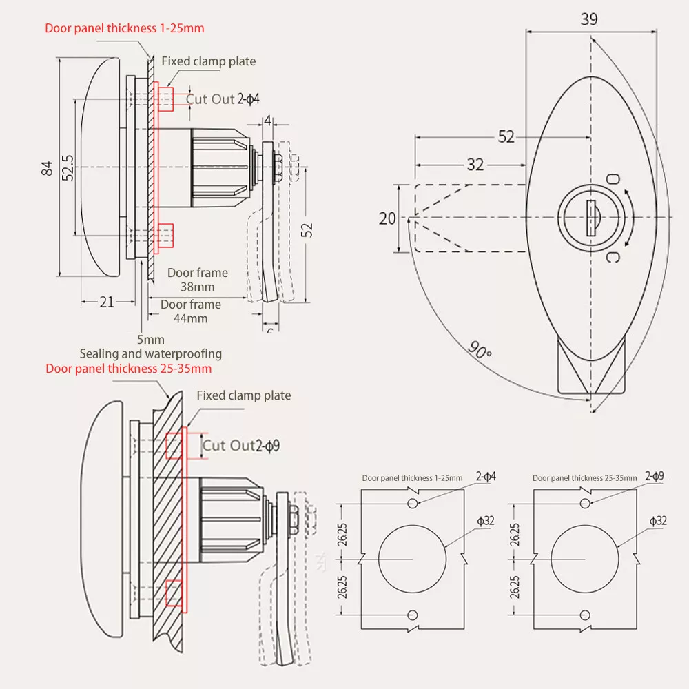 Fechadura T-Handle para Carava - Luggage avaliação e preço