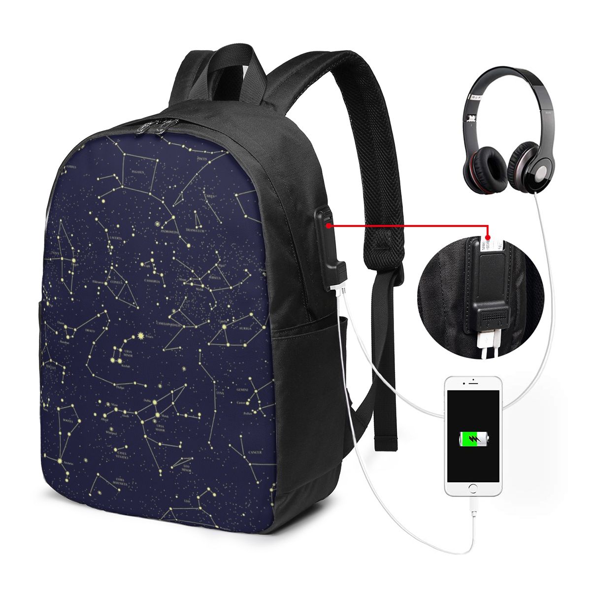 Mochila com estampa de céu not - Travel Bags avaliação e preço