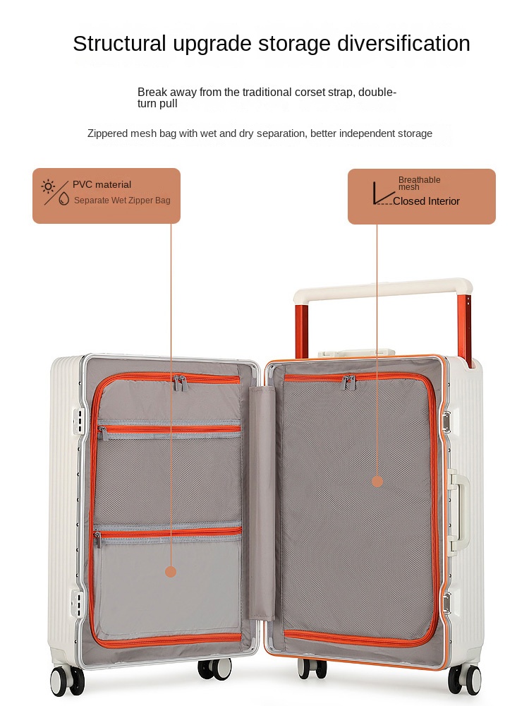 Nova mala de viagem com alça l - Aluminum Frame Carry On Luggage avaliação e preço