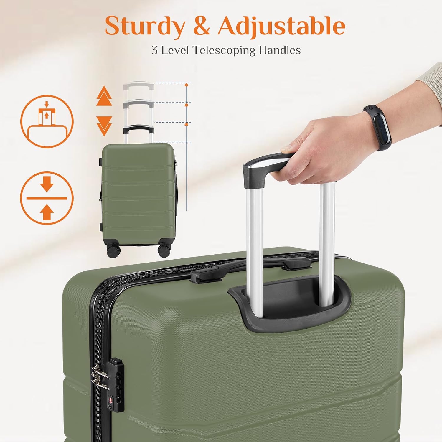 Mala de Viagem de 28 Polegadas - Expandable Hard Shell Luggage Set avaliação e preço