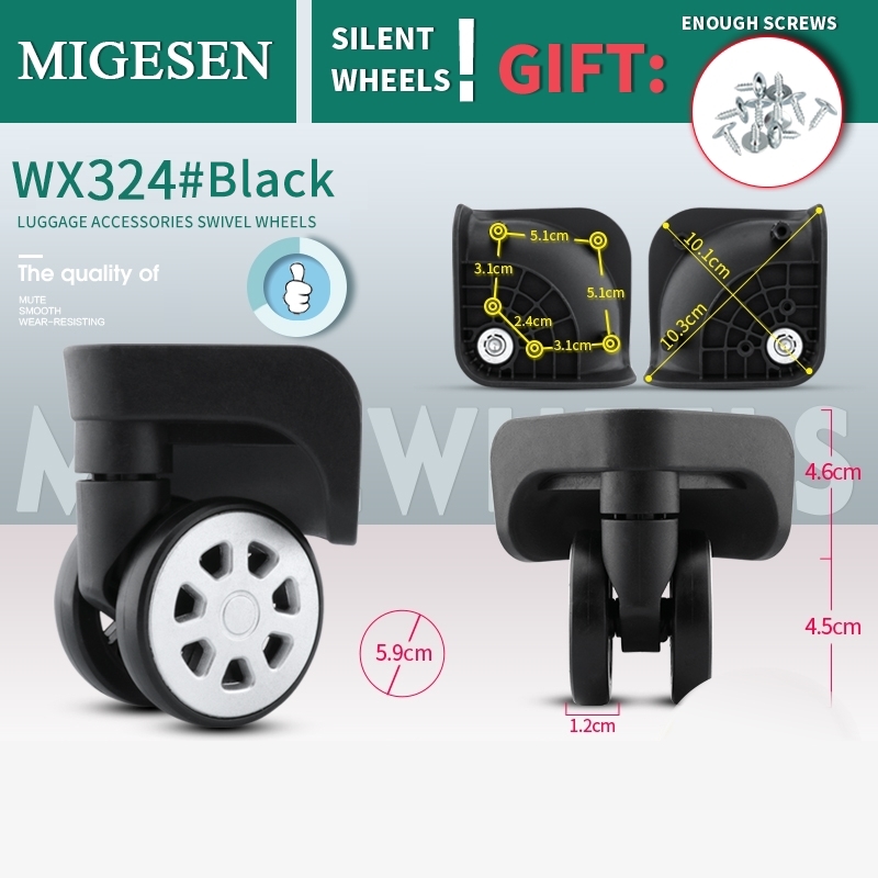 1 par de substituição de roda  - Silent Replacement Luggage Wheels avaliação e preço