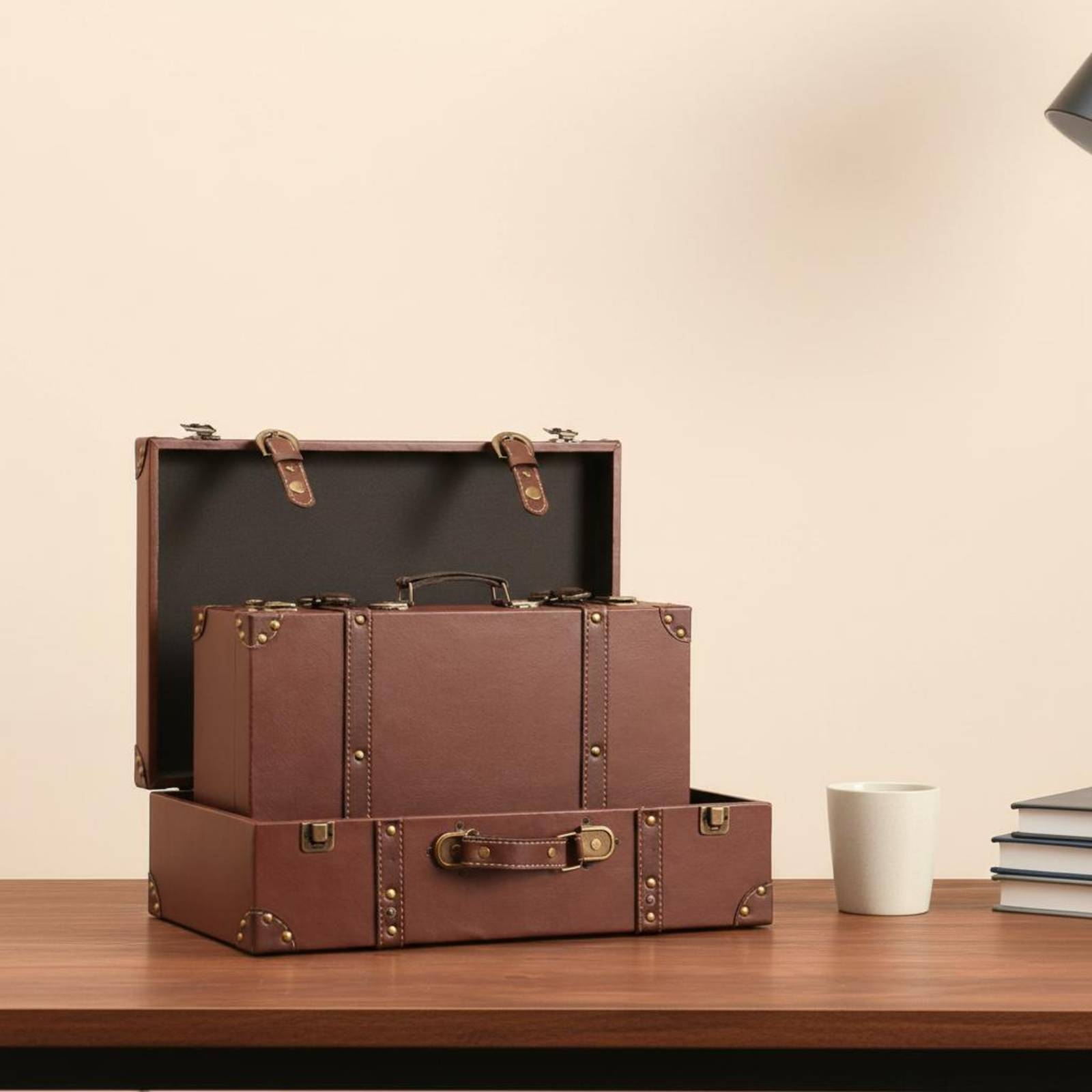 Baú Vintage Rígido com Efeito  - Retro Vintage Trunk Suitcase avaliação e preço