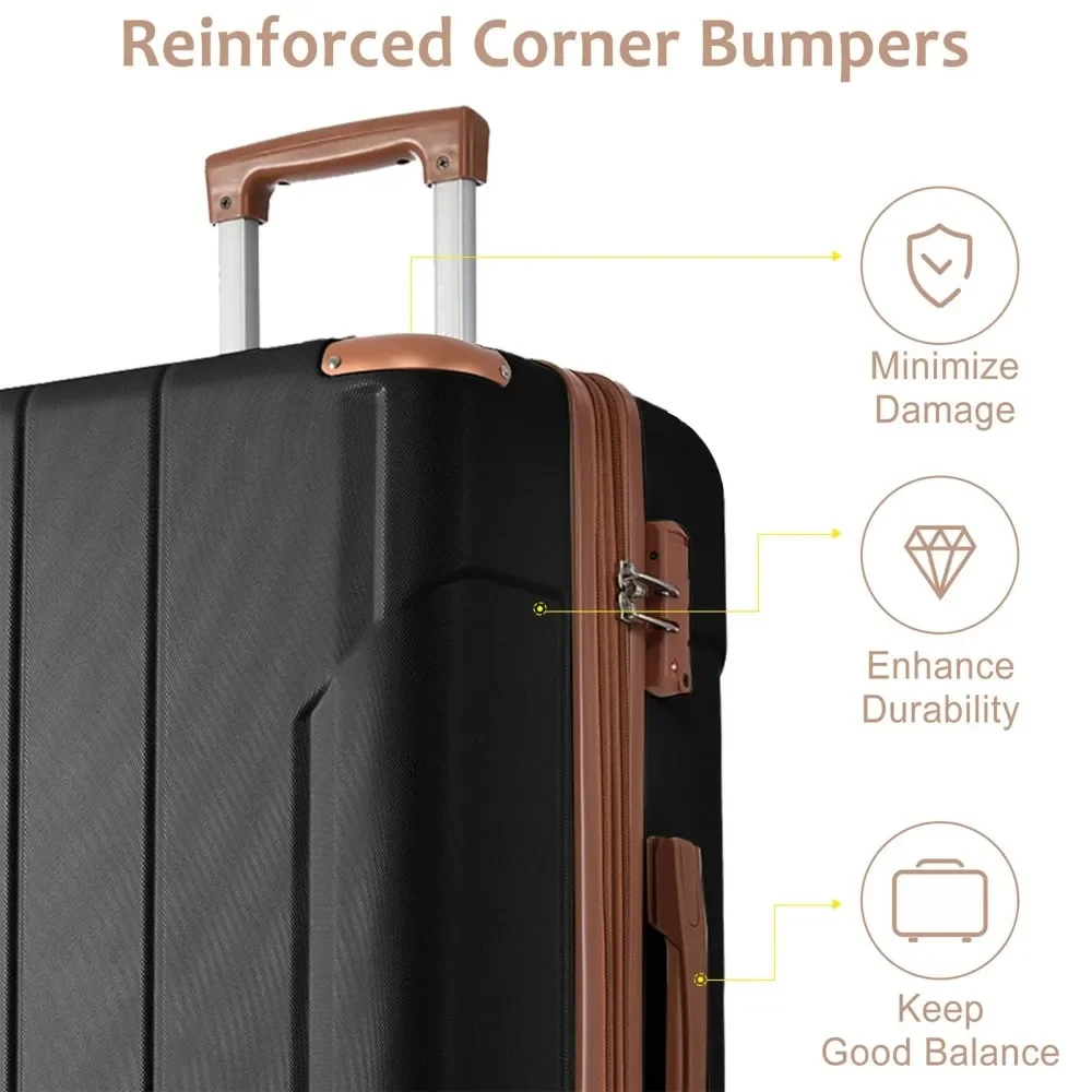 Conjunto de malas de viagem de - Expandable Hard Shell Luggage Set avaliação e preço