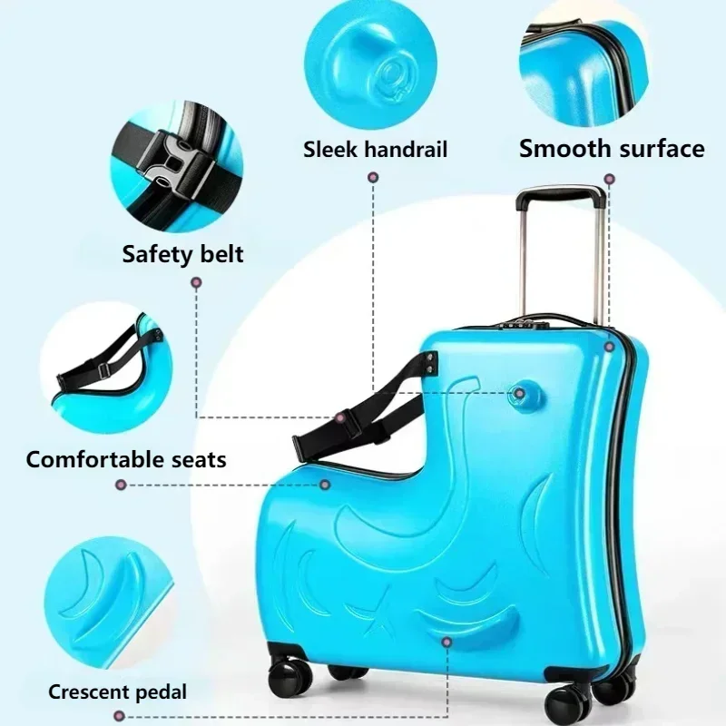 Mala de viagem infantil com ro - Kids Ride On Suitcase Scooter avaliação e preço