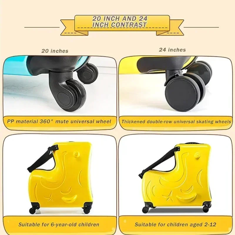 Mala de viagem infantil com ro - Kids Ride On Suitcase Scooter avaliação e preço
