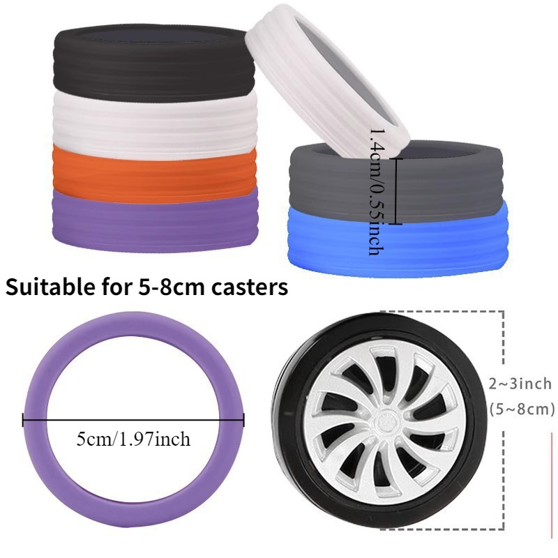 8 Peças de Capas Protetoras de - Silent Replacement Luggage Wheels avaliação e preço