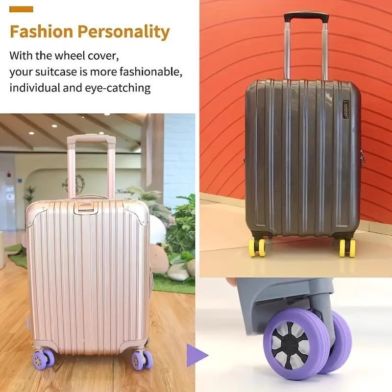 8 Peças de Capas Protetoras de - Silent Replacement Luggage Wheels avaliação e preço