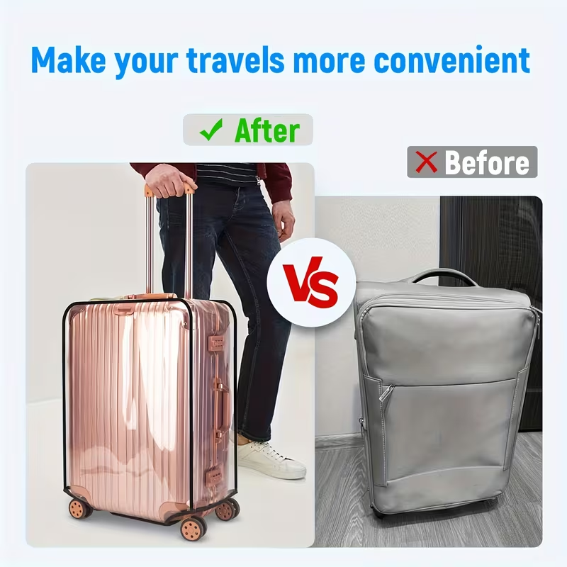 Capa transparente para bagagem - Luggage Protective Cover Transparent avaliação e preço