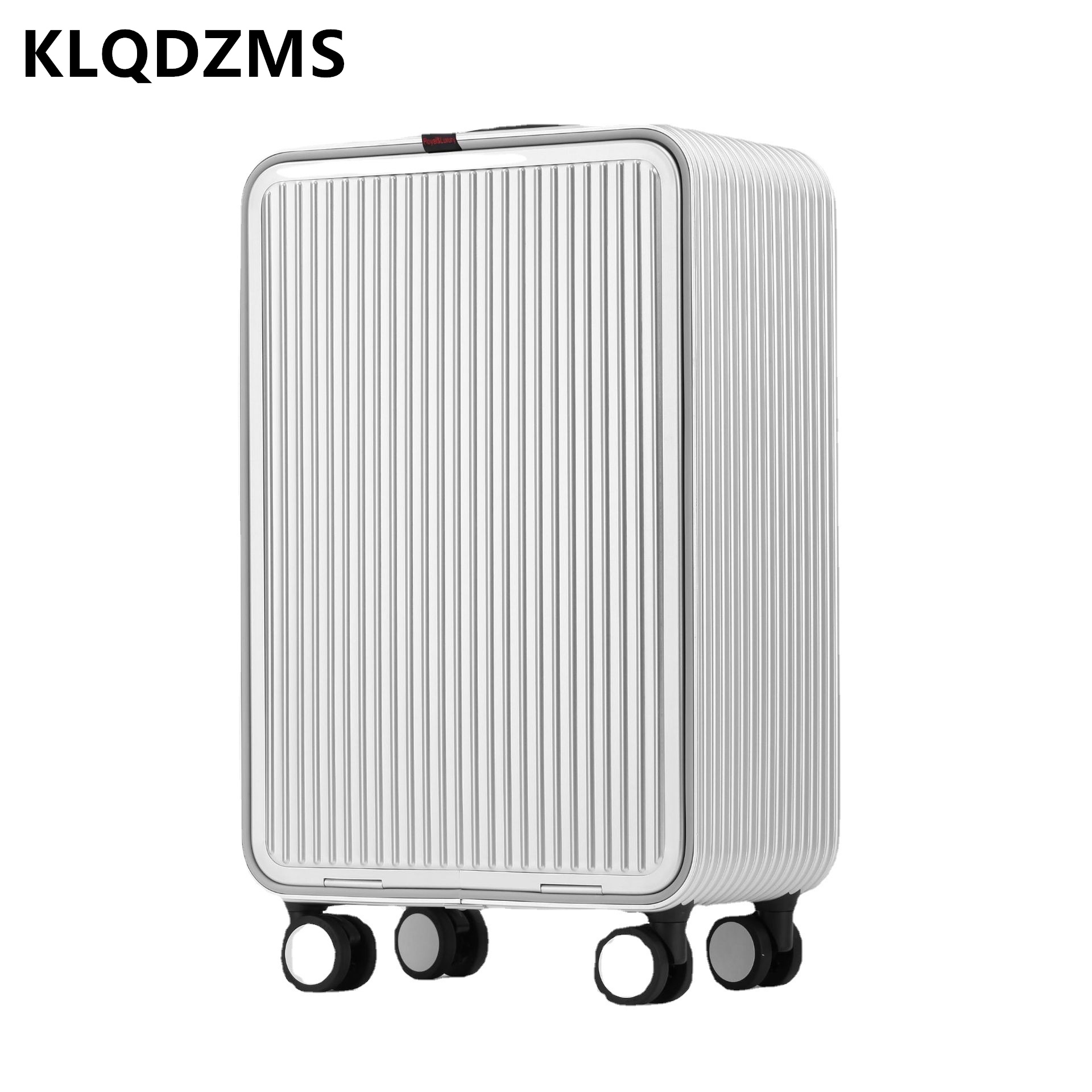 Klqdzms bagagem toda a liga de - Front Opening Laptop Luggage 24 Inch avaliação e preço