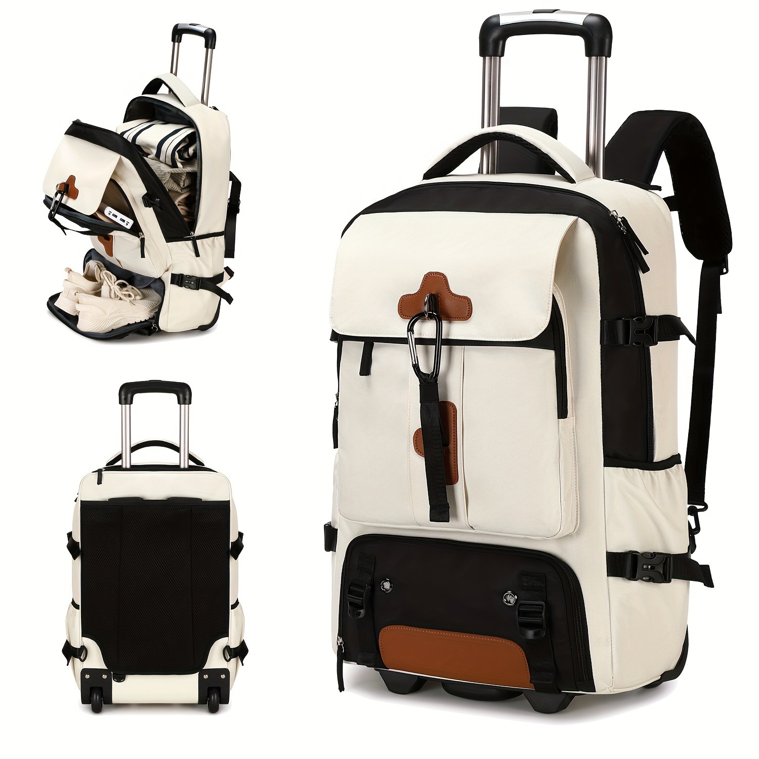 Mochila com rodinhas de grande - Foldable Rolling Luggage Bag avaliação e preço