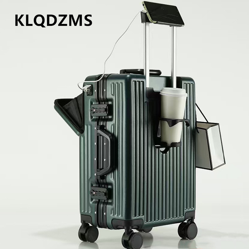 Mala Multifuncional KLQDZMS co - Front Opening Laptop Luggage 24 Inch avaliação e preço