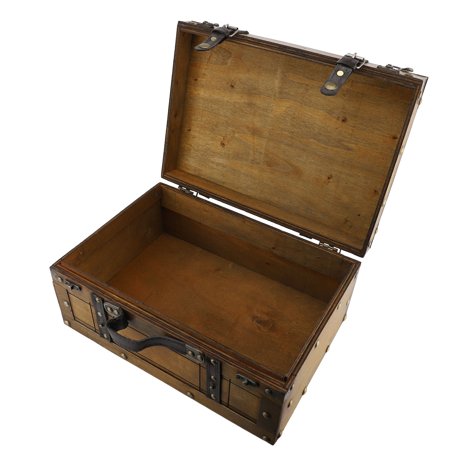 Mala retrô de madeira sintétic - Retro Vintage Trunk Suitcase avaliação e preço