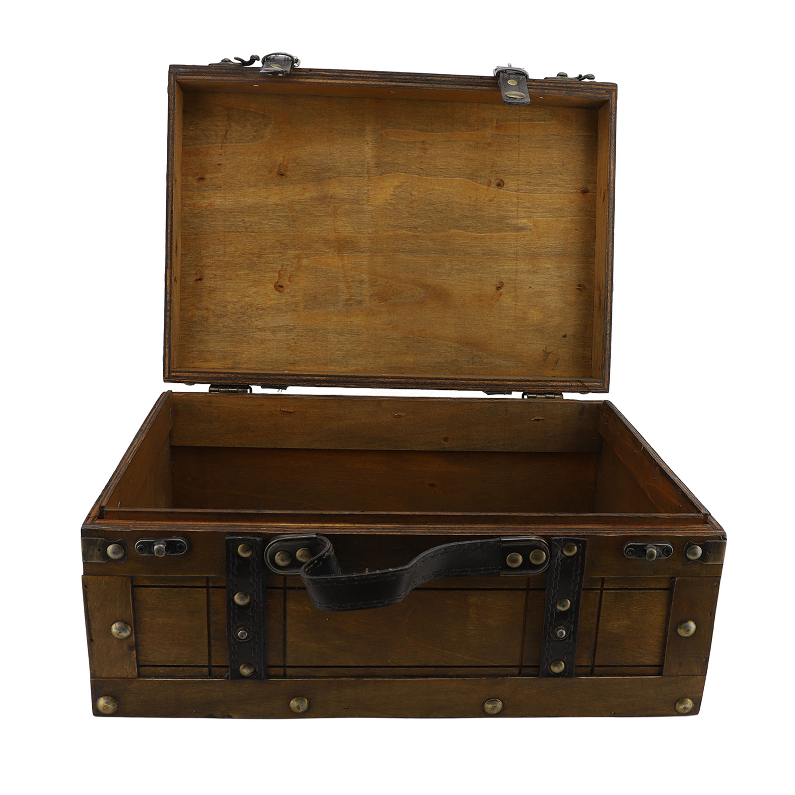 Mala retrô de madeira sintétic - Retro Vintage Trunk Suitcase avaliação e preço