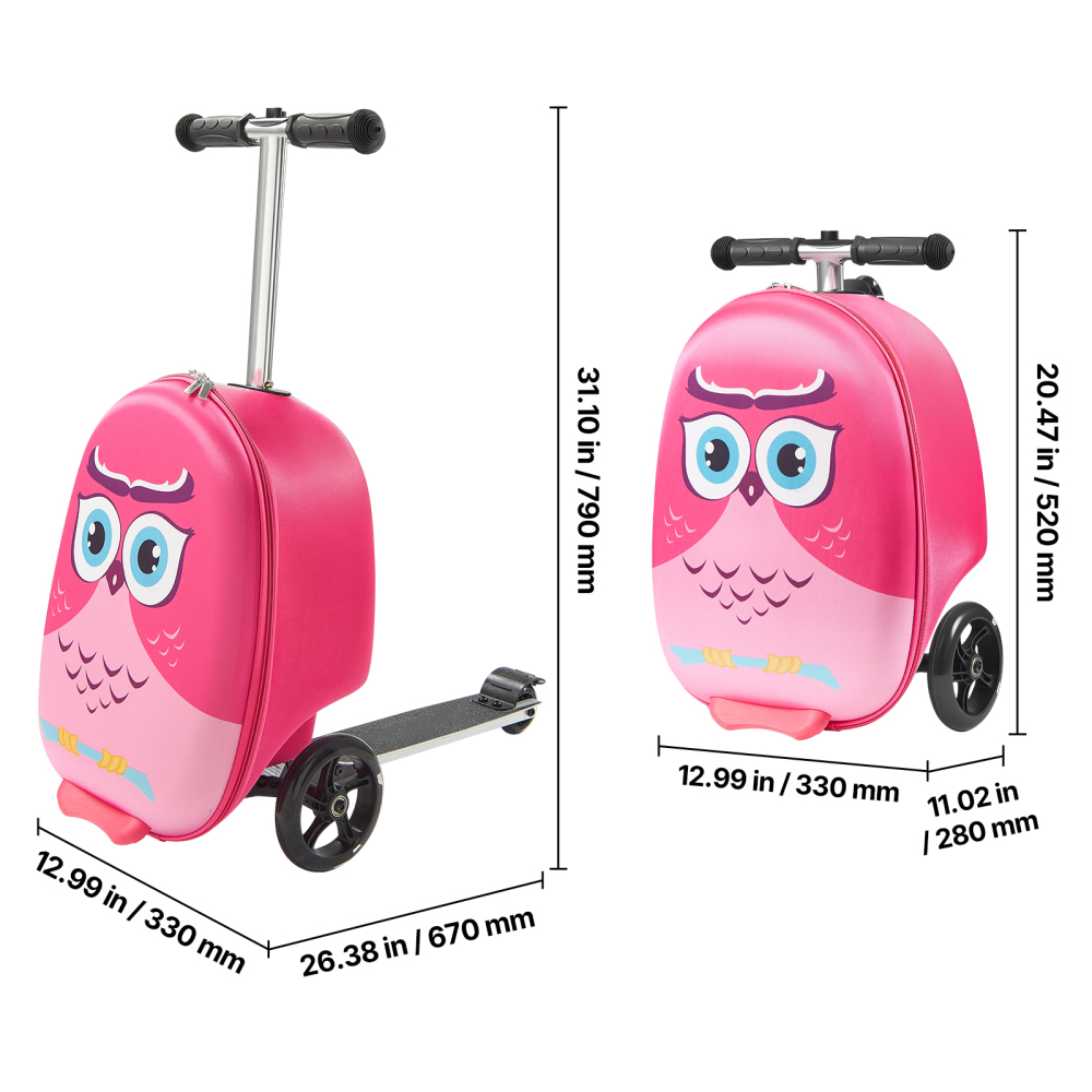 Mala de Rodinhas Infantil 20 P - Kids Ride On Suitcase Scooter avaliação e preço