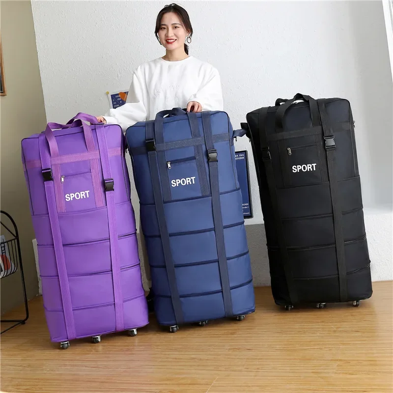 Mais companhia aérea verificad - Foldable Rolling Luggage Bag avaliação e preço